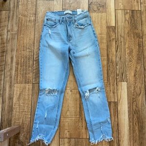 light wash ripped jeans